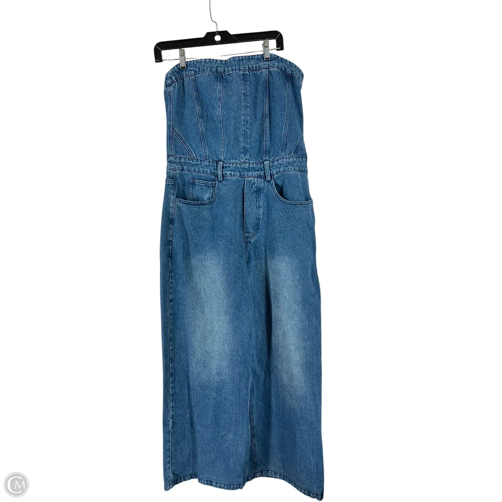 Jumpsuit By Bucketlist In Blue Denim, Size: L