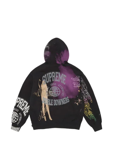 Supreme graphic-print drawstring hoodie
