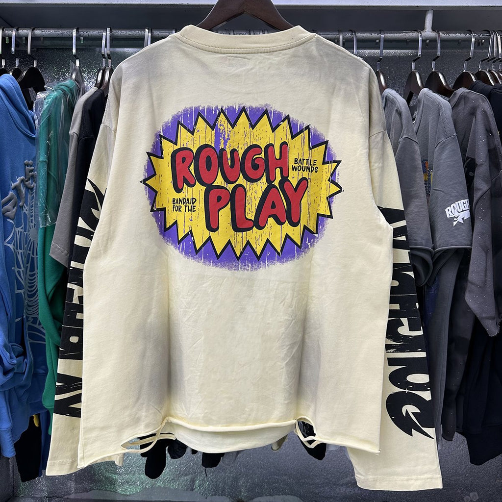 Rough Play Beavis Buttead Rhinestone Graphic Long-Sleeve T-Shirt