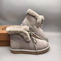Grey Mid-Top Lace-Up Casual Sneakers — New Arrival | In Stock